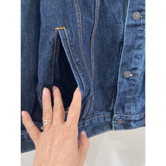 Levis Strauss Casual Button Front Blue Denim Jacket Mens XL front Pockets - Picture 3 of 7